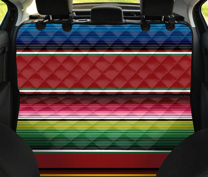 Mexican Serape Blanket Pattern Print Pet Car Back Seat Cover