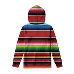 Mexican Serape Blanket Pattern Print Pullover Hoodie