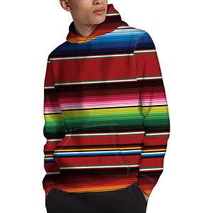 Mexican Serape Blanket Pattern Print Pullover Hoodie