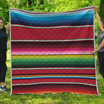 Mexican Serape Blanket Pattern Print Quilt