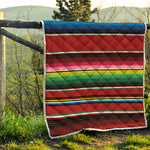 Mexican Serape Blanket Pattern Print Quilt