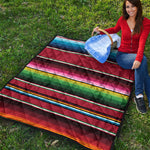 Mexican Serape Blanket Pattern Print Quilt