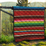 Mexican Serape Blanket Pattern Print Quilt