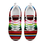 Mexican Serape Blanket Pattern Print White Sneakers