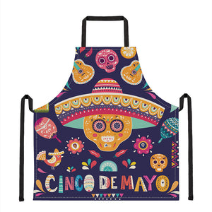 Mexican Skull Cinco de Mayo Print Apron