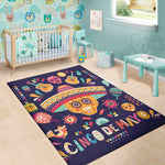 Mexican Skull Cinco de Mayo Print Area Rug