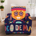 Mexican Skull Cinco de Mayo Print Armchair Slipcover