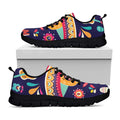 Mexican Skull Cinco de Mayo Print Black Running Shoes