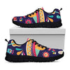 Mexican Skull Cinco de Mayo Print Black Sneakers