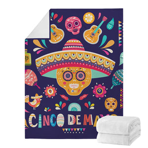 Mexican Skull Cinco de Mayo Print Blanket