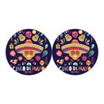 Mexican Skull Cinco de Mayo Print Car Coasters