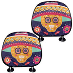 Mexican Skull Cinco de Mayo Print Car Headrest Covers