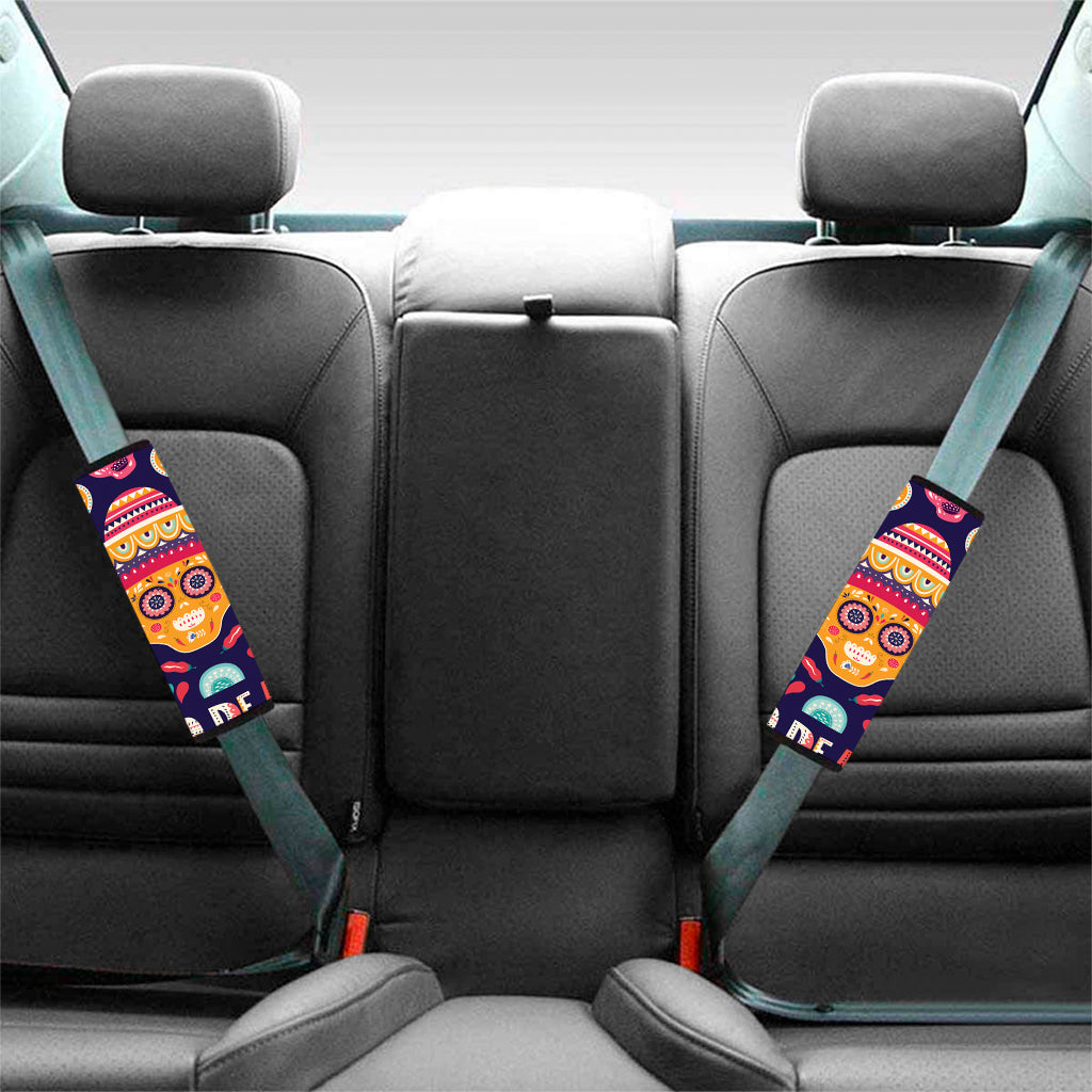 Mexican Skull Cinco de Mayo Print Car Seat Belt Covers