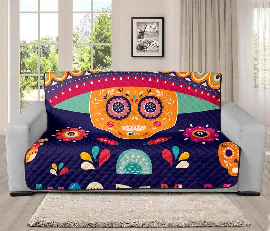 Mexican Skull Cinco de Mayo Print Futon Protector