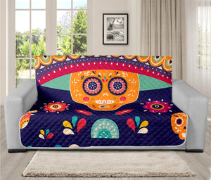 Mexican Skull Cinco de Mayo Print Futon Protector