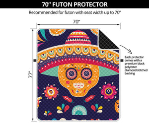 Mexican Skull Cinco de Mayo Print Futon Protector