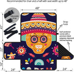 Mexican Skull Cinco de Mayo Print Half Sofa Protector