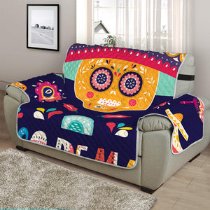 Mexican Skull Cinco de Mayo Print Half Sofa Protector