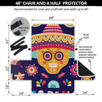 Mexican Skull Cinco de Mayo Print Half Sofa Protector