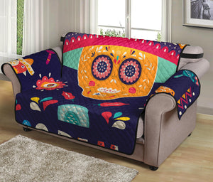 Mexican Skull Cinco de Mayo Print Loveseat Protector