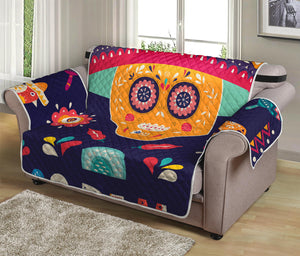 Mexican Skull Cinco de Mayo Print Loveseat Protector