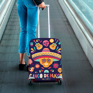 Mexican Skull Cinco de Mayo Print Luggage Cover