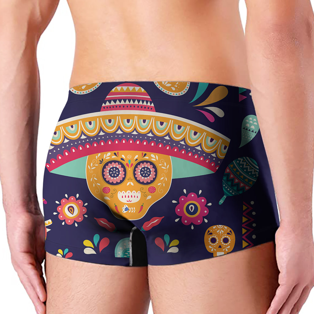 Mexican Skull Cinco de Mayo Print Men's Boxer Briefs