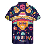 Mexican Skull Cinco de Mayo Print Men's Short Sleeve Shirt