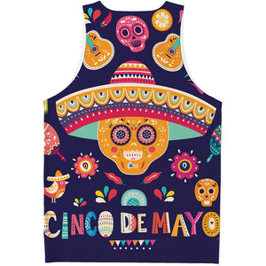 Mexican Skull Cinco de Mayo Print Men's Tank Top