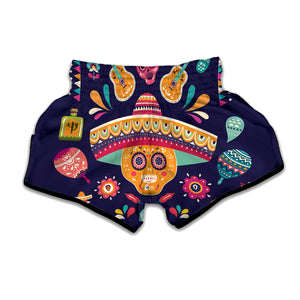 Mexican Skull Cinco de Mayo Print Muay Thai Boxing Shorts