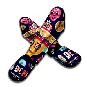 Mexican Skull Cinco de Mayo Print Muay Thai Shin Guard