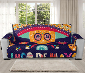 Mexican Skull Cinco de Mayo Print Oversized Sofa Protector