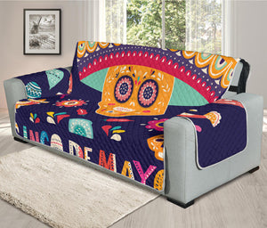 Mexican Skull Cinco de Mayo Print Oversized Sofa Protector