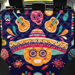 Mexican Skull Cinco de Mayo Print Pet Car Back Seat Cover