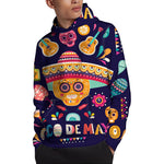 Mexican Skull Cinco de Mayo Print Pullover Hoodie