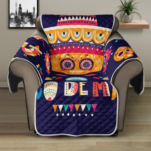 Mexican Skull Cinco de Mayo Print Recliner Protector