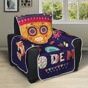 Mexican Skull Cinco de Mayo Print Recliner Protector