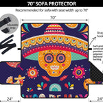 Mexican Skull Cinco de Mayo Print Sofa Protector