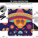 Mexican Skull Cinco de Mayo Print Sofa Protector