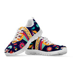 Mexican Skull Cinco de Mayo Print White Sneakers