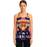 Mexican Skull Cinco de Mayo Print Women's Racerback Tank Top