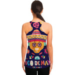 Mexican Skull Cinco de Mayo Print Women's Racerback Tank Top