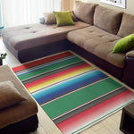 Mexican Striped Blanket Pattern Print Area Rug