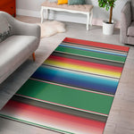 Mexican Striped Blanket Pattern Print Area Rug