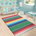 Mexican Striped Blanket Pattern Print Area Rug