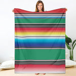 Mexican Striped Blanket Pattern Print Blanket