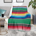Mexican Striped Blanket Pattern Print Blanket