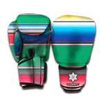 Mexican Striped Blanket Pattern Print Boxing Gloves