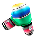 Mexican Striped Blanket Pattern Print Boxing Gloves