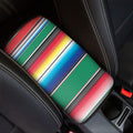 Mexican Striped Blanket Pattern Print Car Center Console Cover